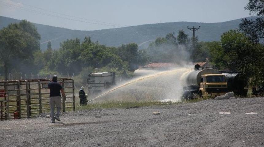 Asfalt Şantiyesinde Tanker Patladı