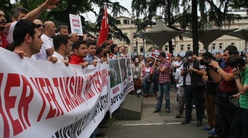 Trabzon'da 'taksim Gezi Parkı' Protestosu