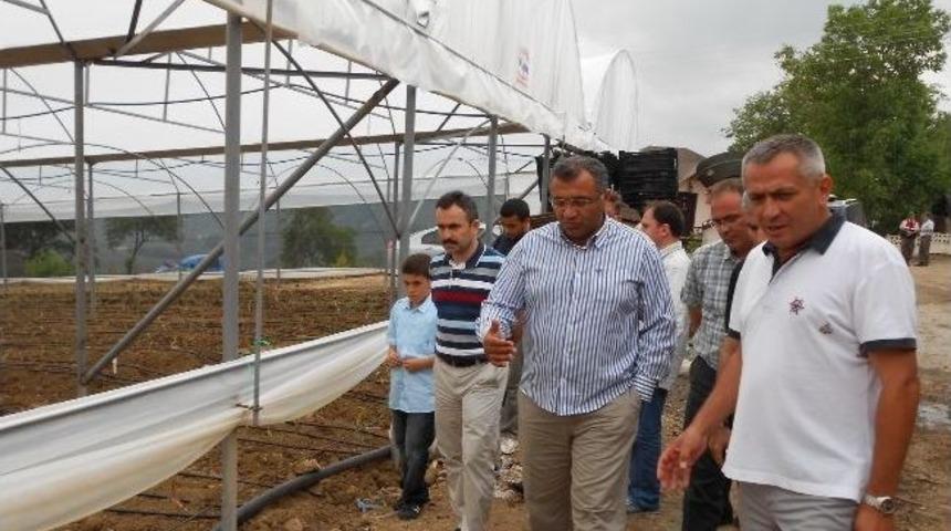 Vali &Ccedil;ift&ccedil;i, Tarımsal İşletmede İncelemelerde Bulundu