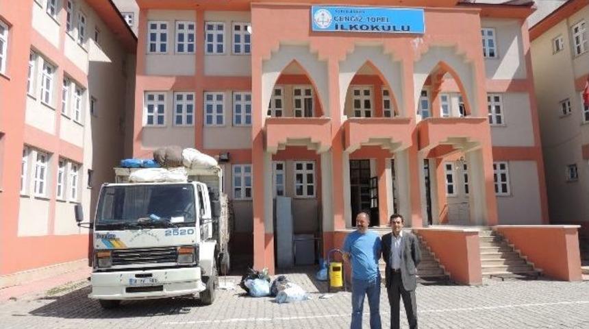 Eleşkirt Cengiz Topel İlk&ouml;ğretim Okulundan &Ccedil;evreci Kampanya