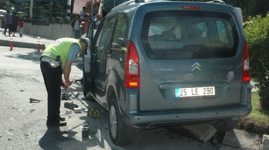Erzurum&rsquo;da Trafik Kazası: 1 Yaralı