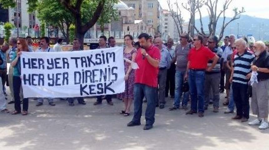 Giresun&rsquo;da &ldquo;gezi Parkı&rdquo; Olaylarını Protesto Ettiler