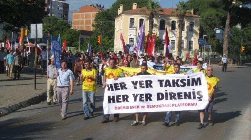 &Ouml;demiş&rsquo;te &lsquo;taksim Olayları&rsquo; Protestosu