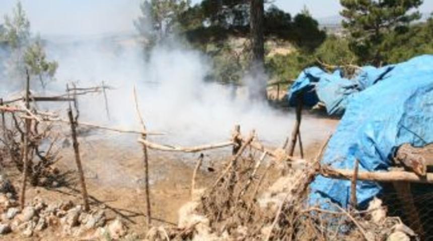 G&uuml;lnar'da Ağılda &Ccedil;ıkan Yangın Korkuttu