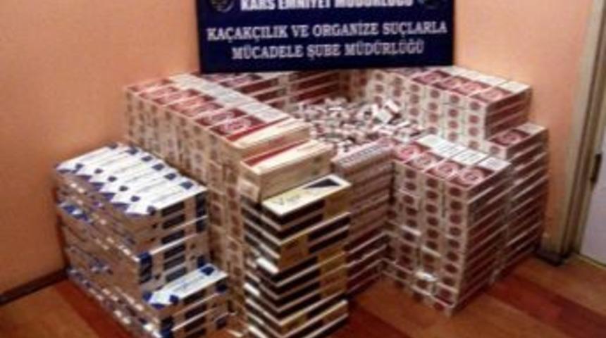 Kars&rsquo;ta 5 Bin Paket Ka&ccedil;ak Sigara Ele Ge&ccedil;irildi