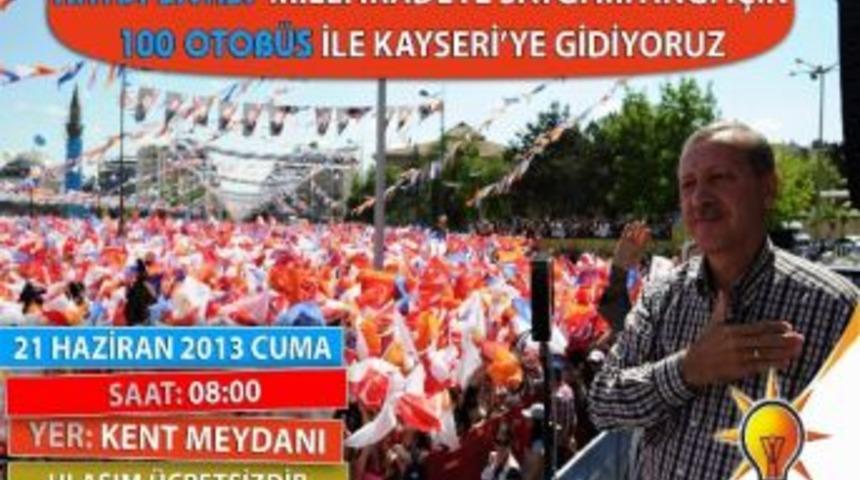 Ak Parti Sivas İl Teşkilatından Kayseri&rsquo;ye Otob&uuml;s