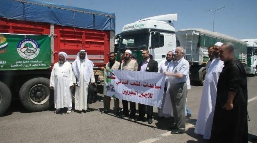 &lsquo;suriye Halkına Destek Ve İnsani Yardım K&uuml;resel Konvoyu&rsquo; Uğurlandı
