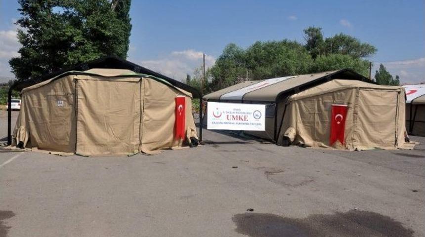 Mobil Sahra Hastanesi Kuruldu