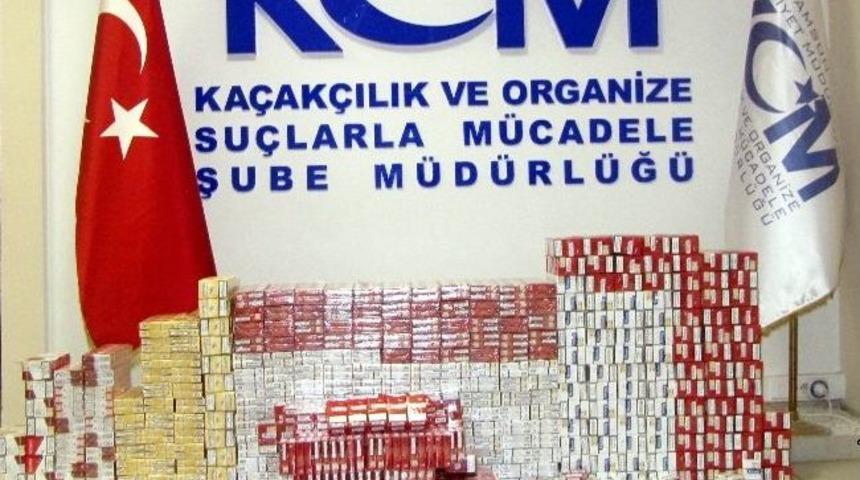 Yolcu Otob&uuml;s&uuml;nde 5 Bin 480 Paket Ka&ccedil;ak Sigara Ele Ge&ccedil;ti