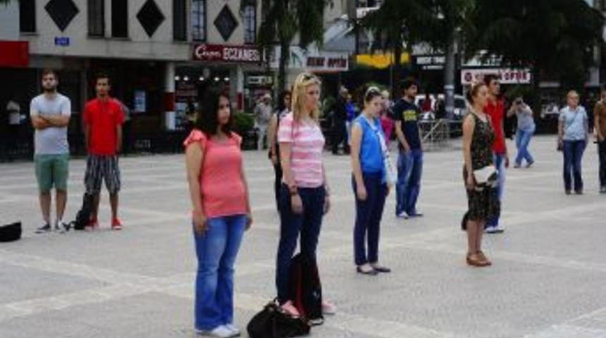 Samsun&rsquo;da &lsquo;Duran Adam&rsquo; Eylemi