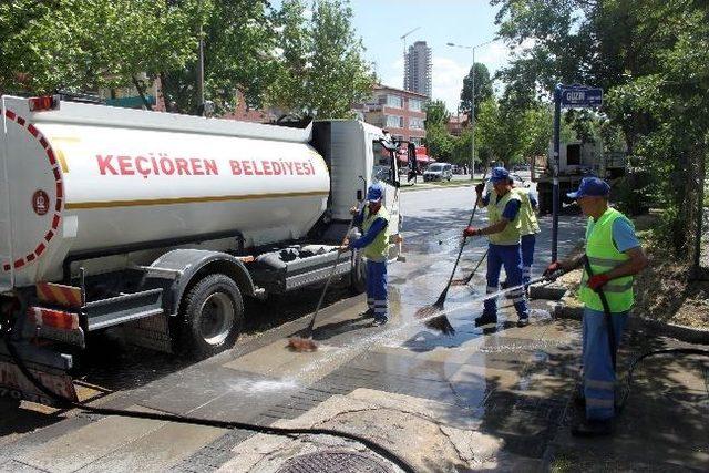 Keçiören'de Cadde Ve Sokaklar Tertemiz