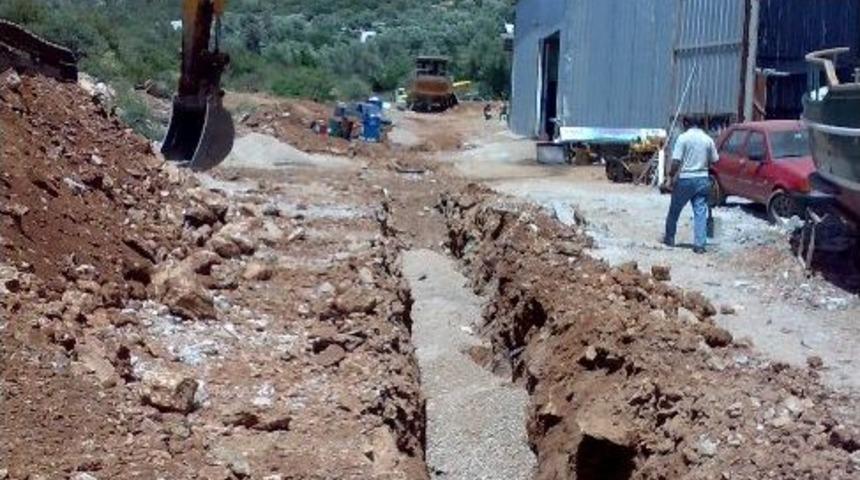 Boski Kızılağaç Mahallesi İçmeler Mevkii’ndeki Atıksu Hattını Tamamladı