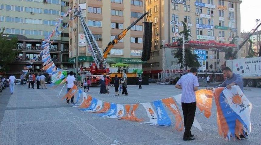 Ak Parti Samsun Mitingi Hazırlıkları