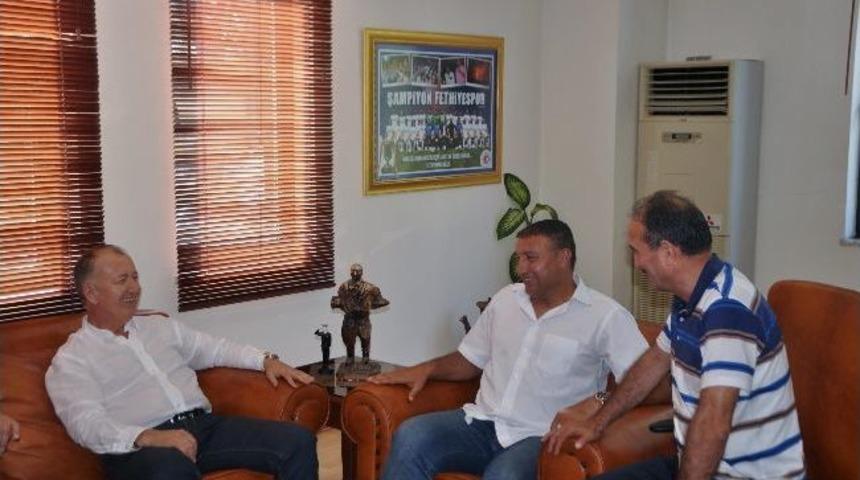 Antalyaspor Kul&uuml;p Başkanı G&uuml;ltekin Gencer'den, Başkan Saatcı'ya Ziyaret