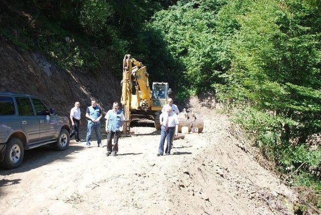 Kaymakam Çay Çevre Yolunundaki Çalışmaları İnceledi