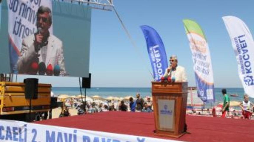 Kocaeli'ndeki Cebeci Sahili'ne Mavi Bayrak