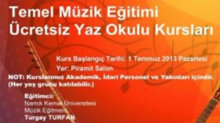 Nk&uuml;&rsquo;de &Uuml;cretsiz Gitar- Bağlama Kursları