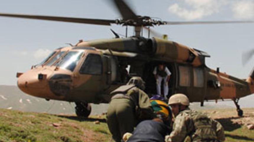 Doğum sancısı 3 helikopter kaldırttı