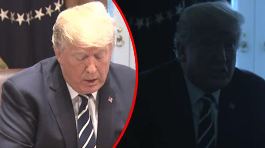 Trump'a şok! Konuşurken Beyaz Saray'ın ışıkları kapandı