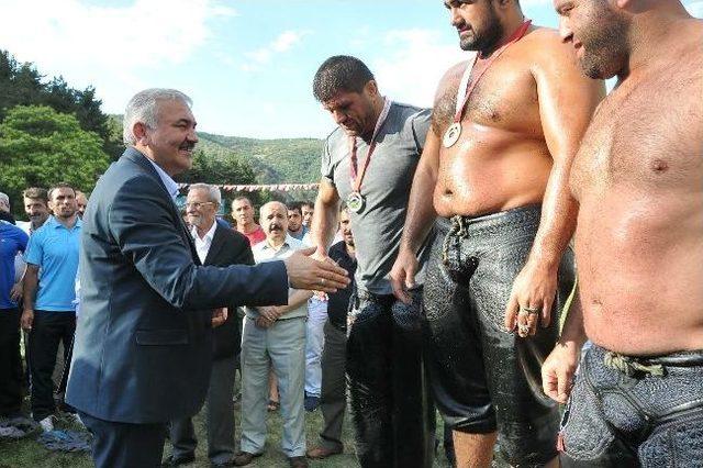 Kızılcahamam Yağlı Güreşlerinde Baş Pehlivan Mehmet Yeşil Yeşil Oldu