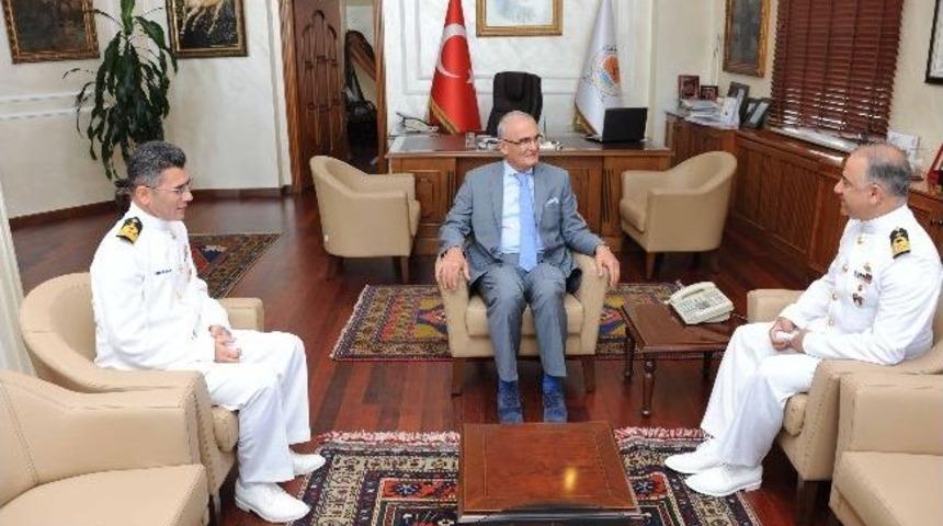 Denizci Komutanlar Başkan Yılmaz&rsquo;ı Ziyaret Etti