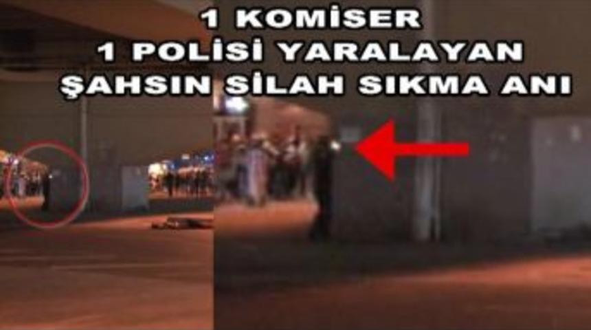 Şişli&rsquo;deki Olaylarda A&ccedil;ılan Ateş Sonucu Polisin Yaralanma Anı Kamerada