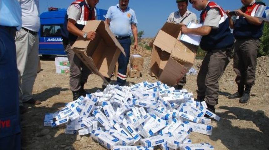 G&uuml;mr&uuml;k Ka&ccedil;ağı 11 Bin Paket Sigara Ele Ge&ccedil;irildi