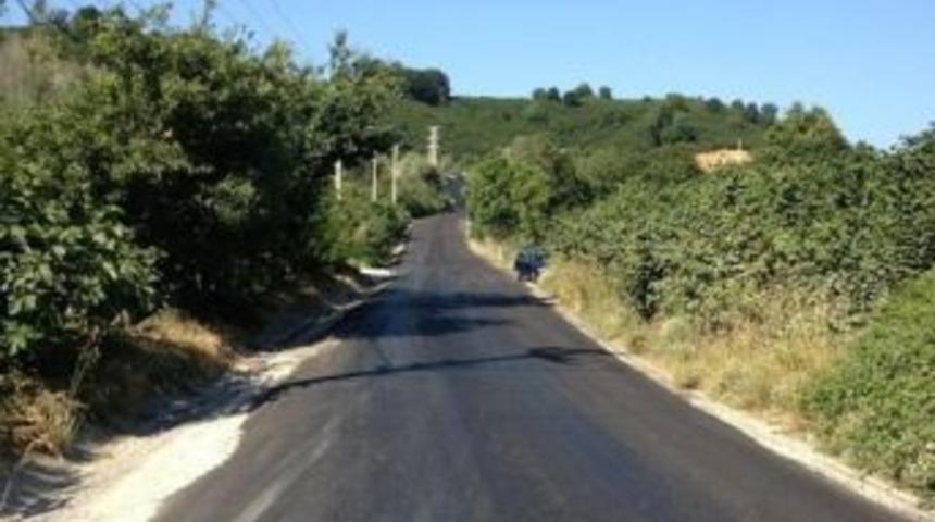 Ak&ccedil;akoca - Karasu Sahil Yolu Sıcak Asfaltlama &Ccedil;alışması Başladı