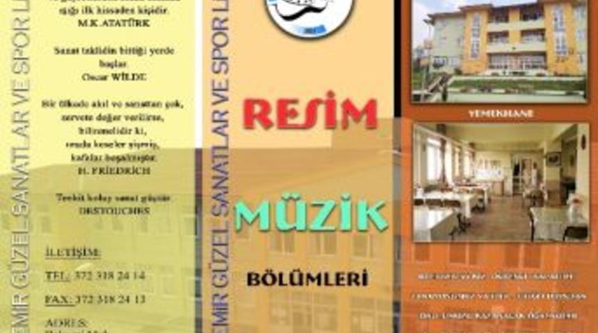 G&uuml;zel Sanatlar Ve Spor Lisesine Başvurular 19 Temmuz Tarihinde Son Buluyor
