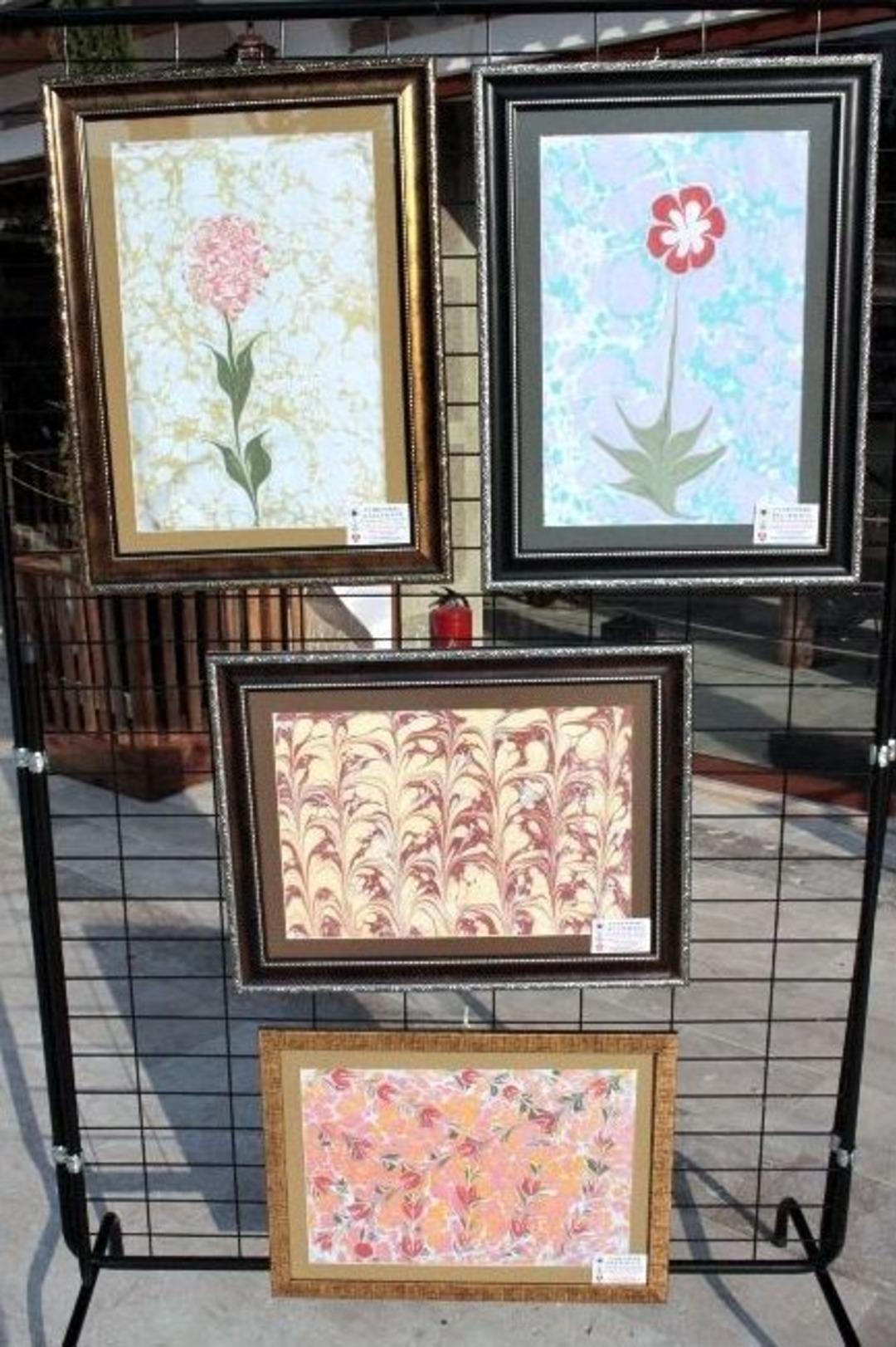 Evrenseki K&uuml;lt&uuml;revi'nde Ebru Ve El Sanatları Sergisi A&ccedil;ıldı