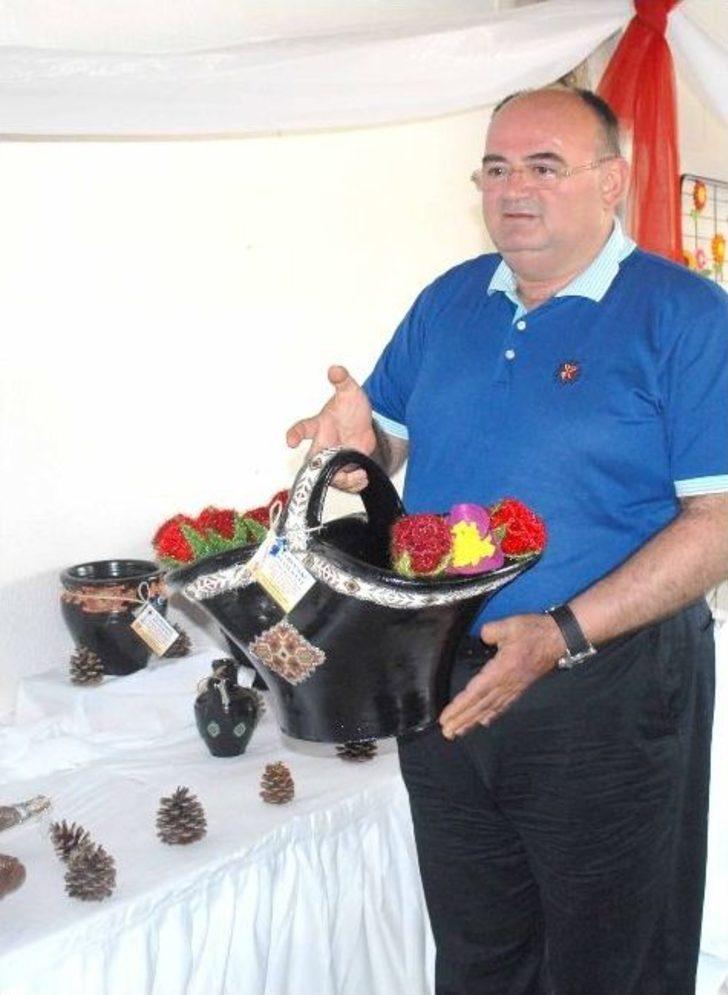 Evrenseki Kültürevi'nde Ebru Ve El Sanatları Sergisi Açıldı G5