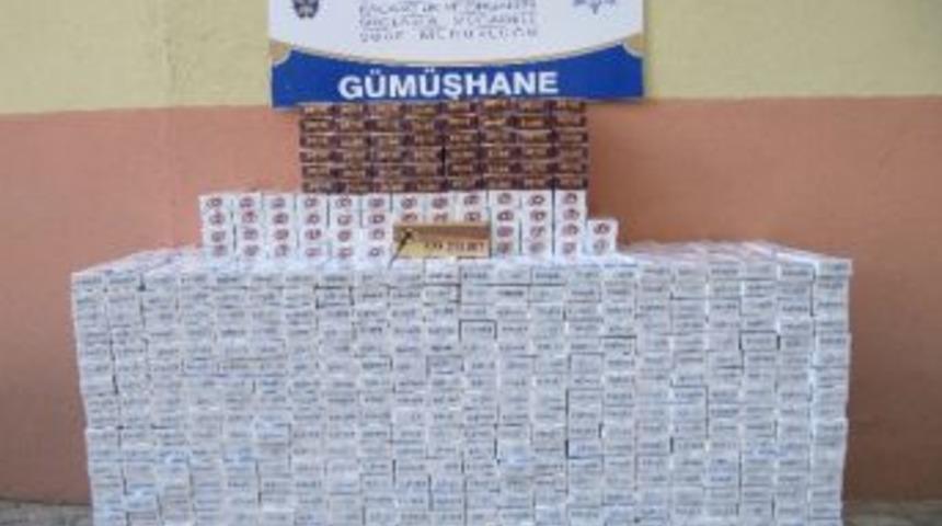 G&uuml;m&uuml;şhane&rsquo;de 9 Bin 800 Paket G&uuml;mr&uuml;k Ka&ccedil;ağı Sigara Yakalandı