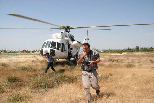 Yangın Helikopteri Ile 1.5 Saat Keşif Uçuşu Yapıldı