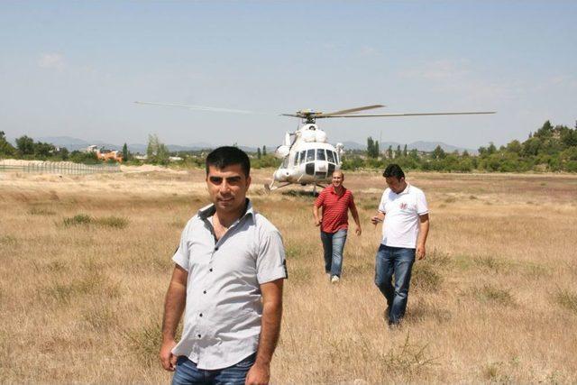 Yangın Helikopteri Ile 1.5 Saat Keşif Uçuşu Yapıldı