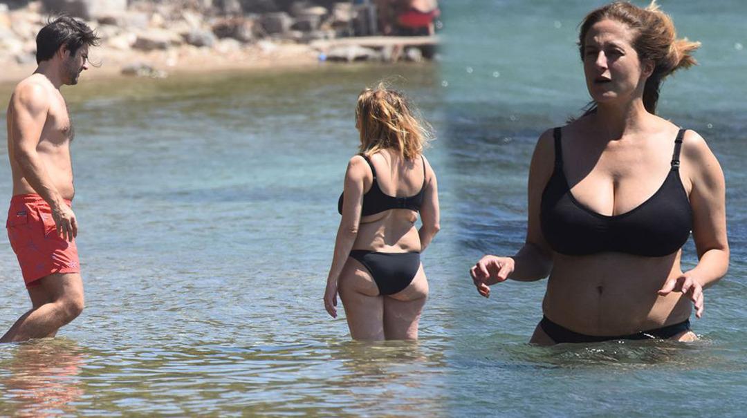 Kenan Ece ile Canan Erg&uuml;der halk plajında aşk tazeledi 