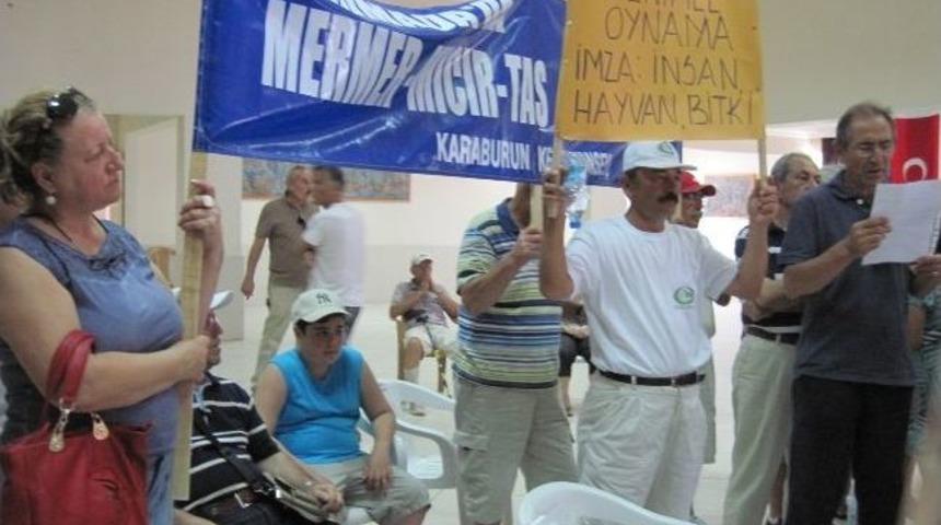 Mordoğan Halkı Mermer Ocağına "hayır" Dedi