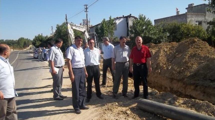 Belediye Başkanı Su İsale &Ccedil;alışmalarını Yerinde İnceledi