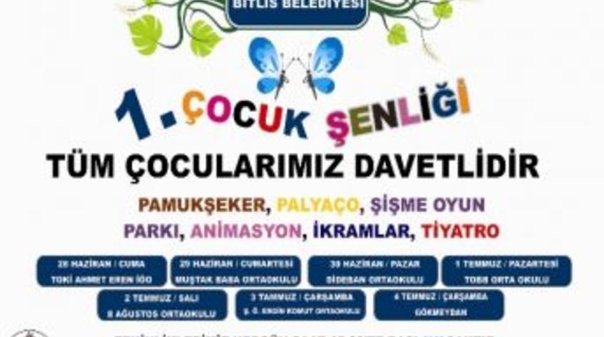 Bitlis Belediyesi &Ccedil;ocuk Şenliği D&uuml;zenliyor