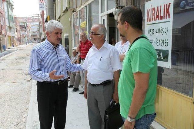 Başkan Sakallı Üst Yapı Çalışmalarını Denetledi