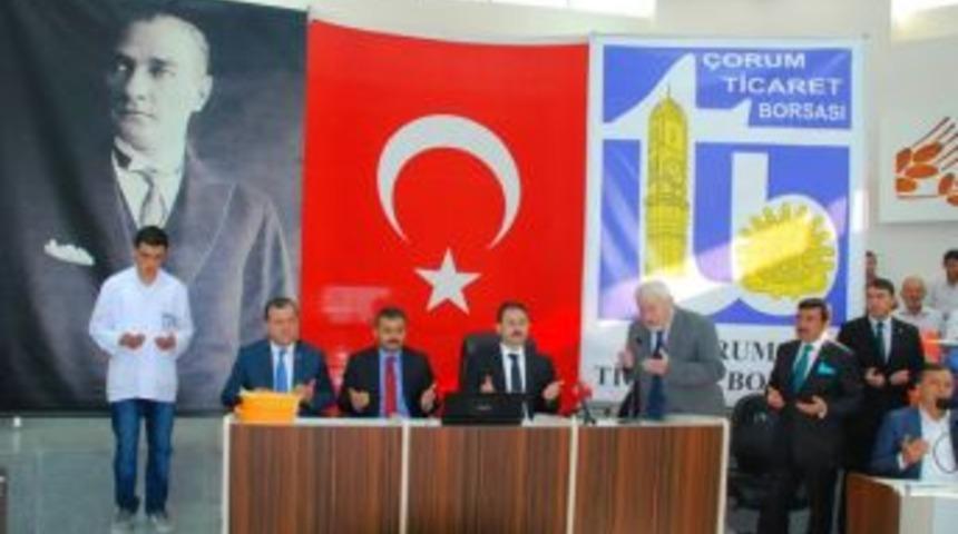 2013 yılı &Ccedil;orum Ticaret Borsası hububat sezonu a&ccedil;ıldı