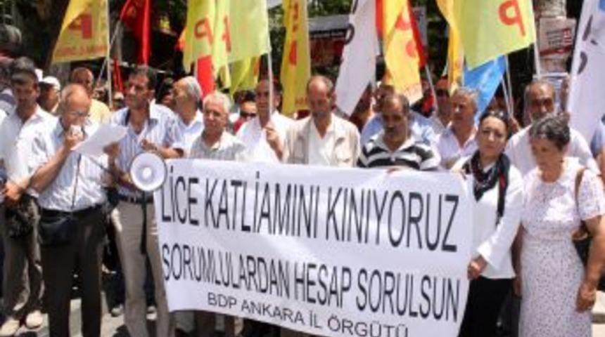 Kızılay'da Lice Olayı Protestosu