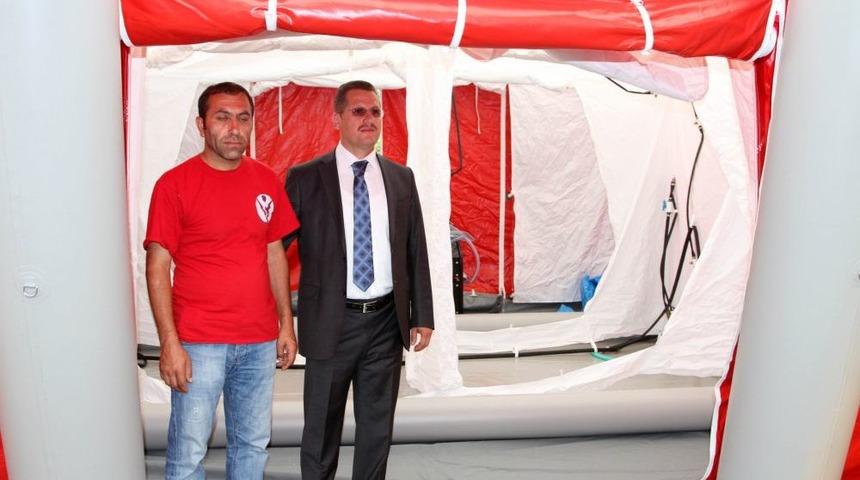 UMKE, Mobil &Ccedil;adır Hastane Tatbikatı Yapıyor