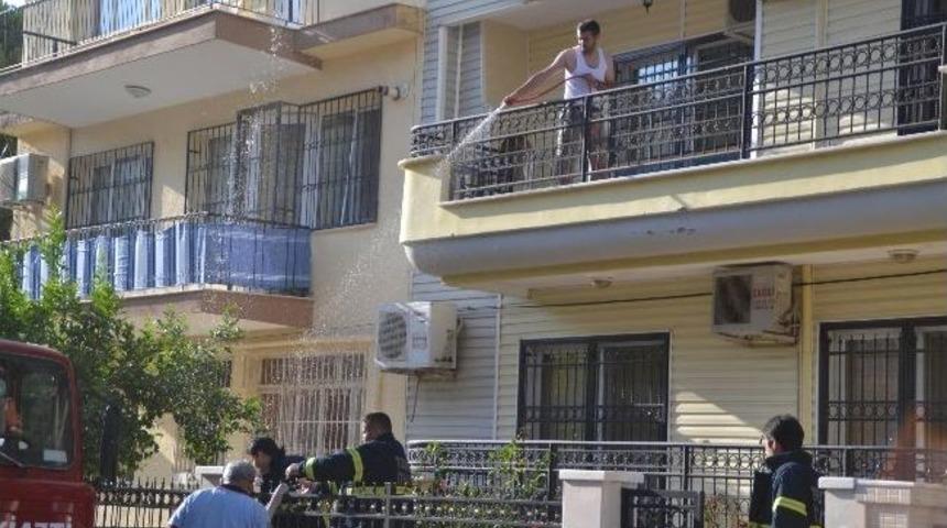 Piknik T&uuml;p&uuml; Balkonda Alev Aldı