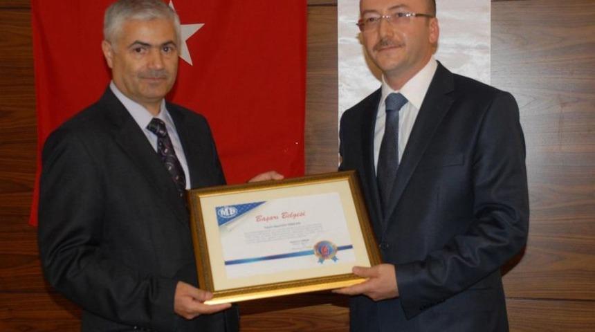 Maliye Bakanlığından Rize Defterdarlığına Başarı Belgesi
