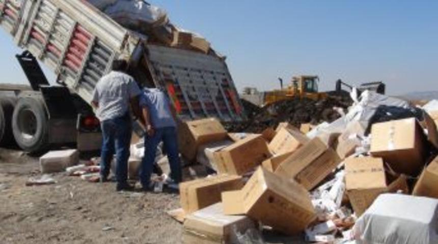 Uşak'ta Yaklaşık 200 Paket Ka&ccedil;ak Sigara Imha Edildi