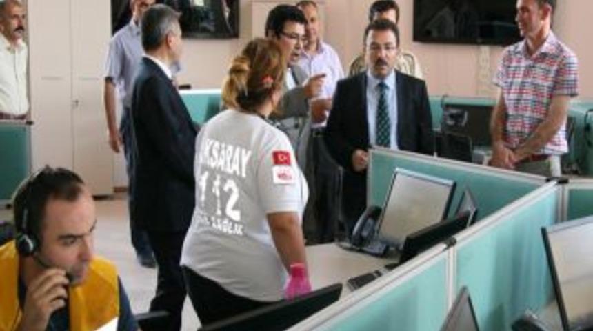 Vali Selami Altınok, 112 Acil &Ccedil;ağrı Merkezi'nde Incelemelerde Bulundu