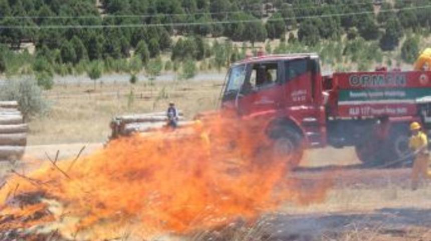 Beyşehir&rsquo;de Ger&ccedil;ek Gibi Orman Yangını Tatbikatı