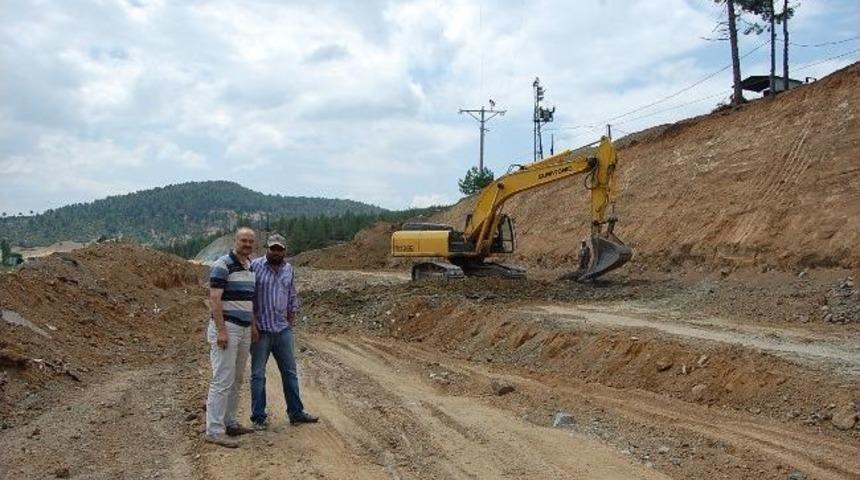 Harmancık Balıkesir Ve K&uuml;tahya Kavşaklarında Yol Yapım &Ccedil;alışması Başladı