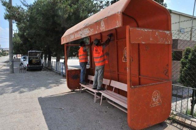 Çan Belediyesi’nden Otobüs Duraklarına Bakım