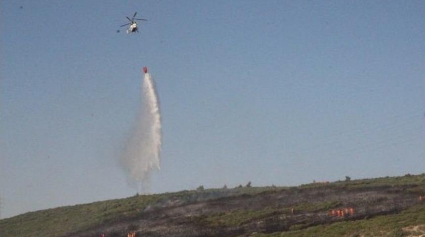 Buca&rsquo;daki Kayalık Alanda Ot Yangını Korkuttu